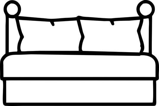 recommend clip art: bed icon outline