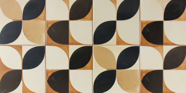 fondo modernista de Cer&aacute;mica de Barcelona, azulejo vintage a&ntilde;os 70s 60s, baldosas marrones t&iacute;picas de Espa&ntilde;a, suelo hidr&aacute;ulico catal&aacute;n, mosaico artesano abstracto de cer&aacute;mica 