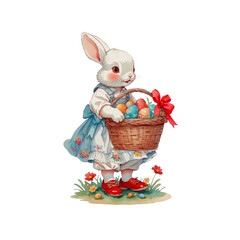 easter bunny with basket