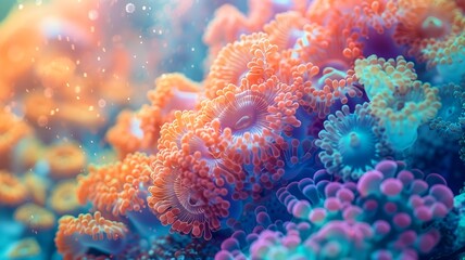  Close-up of coral reef texture, textures and colours of marine biodiversity