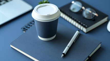 pen and notebook on desk