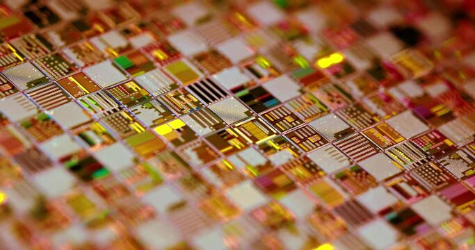 Silicon semiconductor wafer close-up. In electronics, a wafer also called a slice or substrate is a thin slice of semiconductor, a crystalline silicon, used for the fabrication of integrated circuits