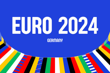 Design for UEFA Euro 2024 in Germany, football cup, football summer
