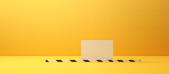 Cinema concept with a close up of a clapperboard on a yellow background perfect for copy space images