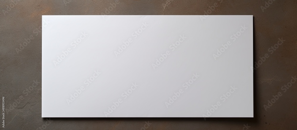 Poster a top down view of an envelope and a blank paper card providing space for an image or text. copyspac