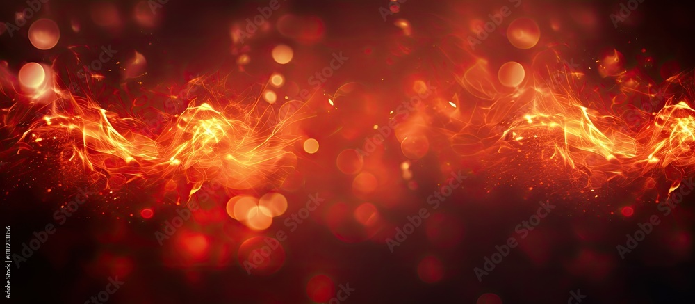 Poster a fiery bokeh background with an infernal theme perfect for use as a hellish wallpaper with ample co