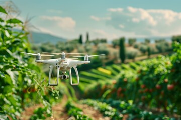 Wirless agriculture drone for smart farming and advanced farm design with farm technology, bluetooth corn application, and efficient crop fields management.