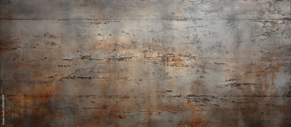 Poster a weathered metallic surface serving as the backdrop for a copy space image