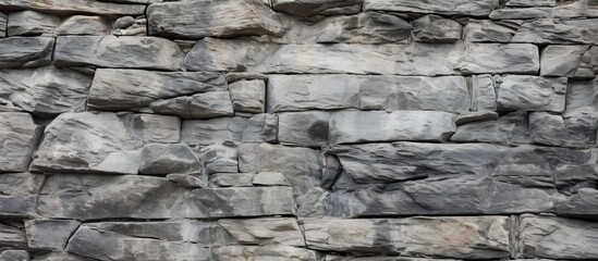 A wall with a rock texture providing a rough and natural appearance perfect for a copy space image