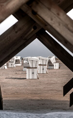 Strandkorb am Strand