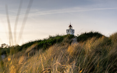 Leuchtturm hinter den Dünen
