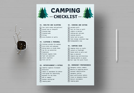 Camping Checklist Tempalte