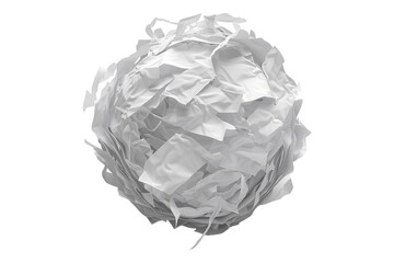 Fototapeta premium A ball of paper isolated on transparent background