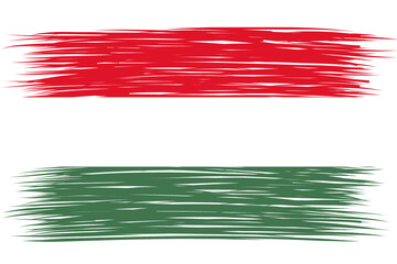 brush flag Hungary transparent background, Hungary flag design template element PNG file national flag of hungary