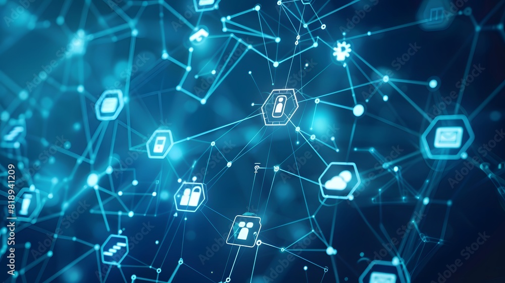 Poster an expanding iot ecosystem seamlessly integrating more devices and users, represented by a network g