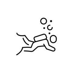 dive diver underwater sea ocean icon