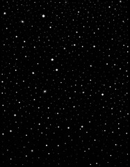 A view from deep space, showing countless distant stars scattered across the darkness