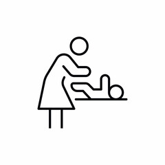 mother baby child care room icon