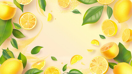 Sunny Lemon Orchard Background