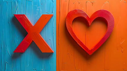 Expressive Symbol of Love and Affection: A Contemporary Visual Adaptation of 'XOXO'