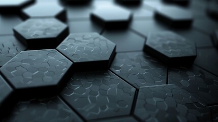 An elegant digital hexagon abstract background with hexagons arranged in a honeycomb pattern. 