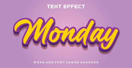 Monday editable text effect