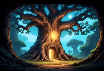 Enchanting Fairy Door in a Tree Trunk (123)
