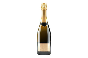 Bottle of champagne isolated on transparent background
