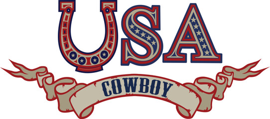 Word USA with American flag under it