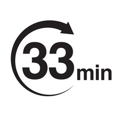 33 minute arrow timer icon vector illustration eps