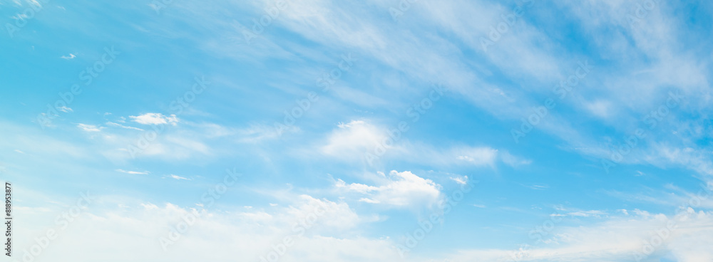 Wall mural blue sky with clouds in springtime - Wall murals