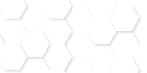Fototapeta premium White hexagon geometric texture Seamless creative geometric Pattern hexagonal background. white abstract hexagon wallpaper or background. 3D Futuristic abstract honeycomb mosaic texture.