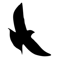 black silhouette or illustration of a swallow