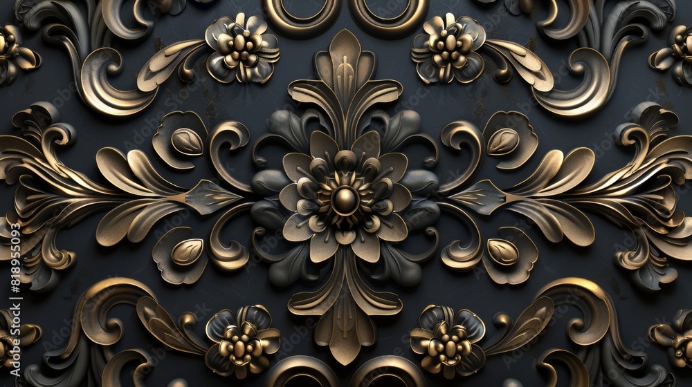 Poster textures and patterns decorative element: a 3d copy space background featuring a decorative element
