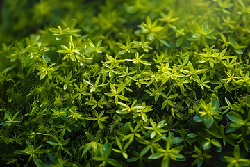 Obraz premium Close up Nature Photograph Featuring Abundant Moss with Intricate Texture for Nature Backdrops