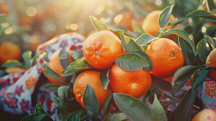 Juicy Orange Delight Nature Background
