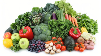 The vegetables for making the salad are spread out on the table, featuring fresh and colorful ingredients like tomatoes, cucumbers, and leafy greens.

