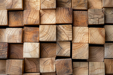 Texture Of Many Arranged Wooden Cubes Of Various Types For Background Created Using Artificial Intelligence