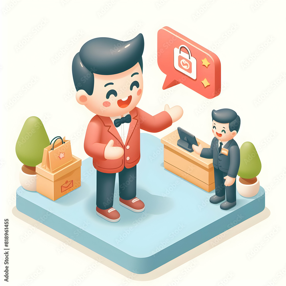 Poster a salesperson using open body language to connect with customers emphasizing positive body language,