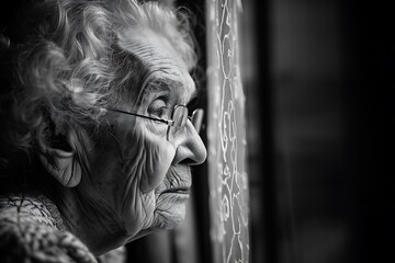 Contemplating Loneliness: Elderly Person in Care Home Reflecting on Aging Challenges
