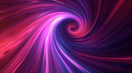 Obraz premium Abstract background featuring swirling vibrant pink and purple light waves creating a dynamic vortex pattern.
