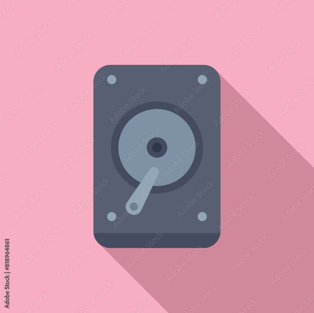 Aufkleber flat design vector icon of hard drive, perfect for technology and data storage concepts