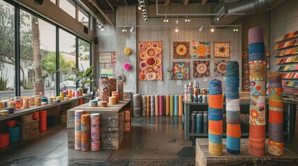 Obraz premium A store with many colorful items on display