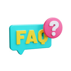 faq 3d render icon