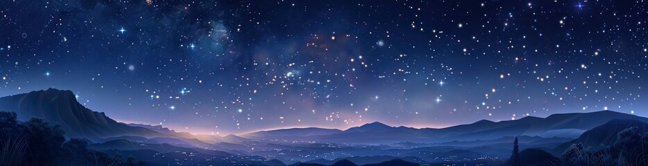 Pattern Background Inspired By Summer Night Skies. With Copy Space, Abstract Background