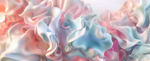 fluid shapes, pastel colors, blender style, soft lighting, simple background
