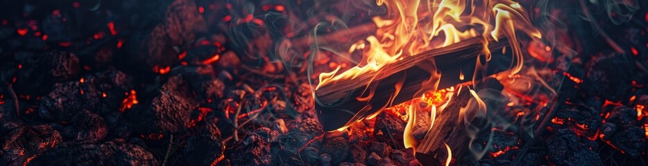 Bold Summer Campfire Pattern Background. With Copy Space, Abstract Background