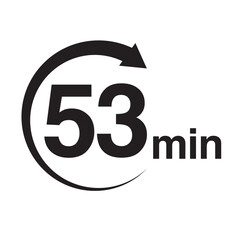 53 minute arrow timer icon vector illustration eps