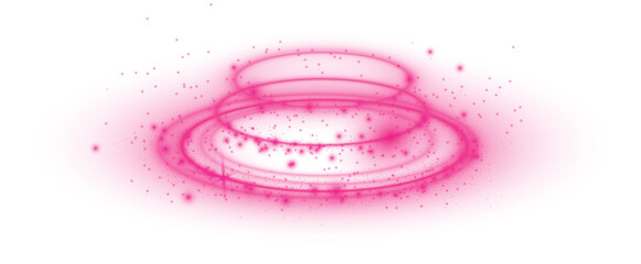 Blue light portal effect with magic neon glow