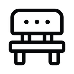 Carefully crafted vector of bench in modern style, easy to use and download